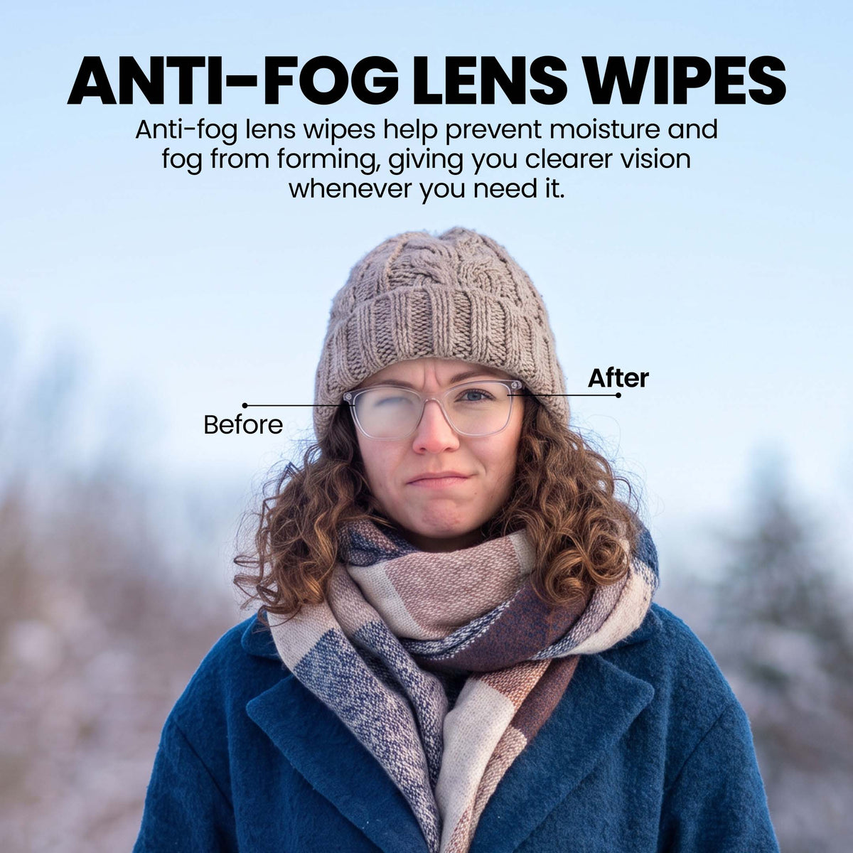 Anti fog wipes cleaner