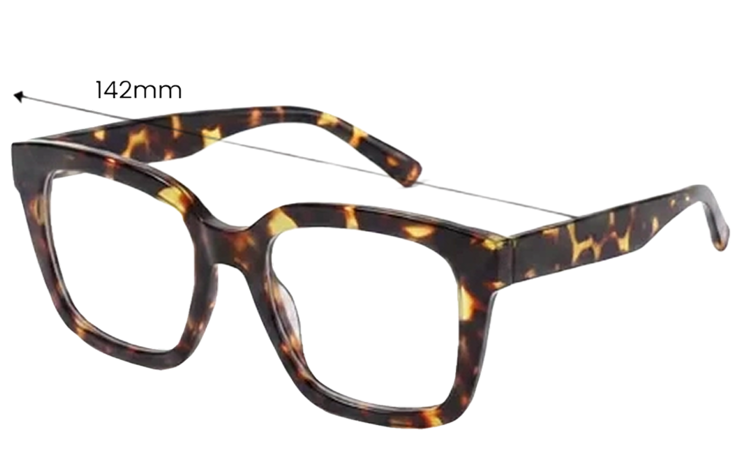 SAINT readers shown with a 142mm frame width measurement