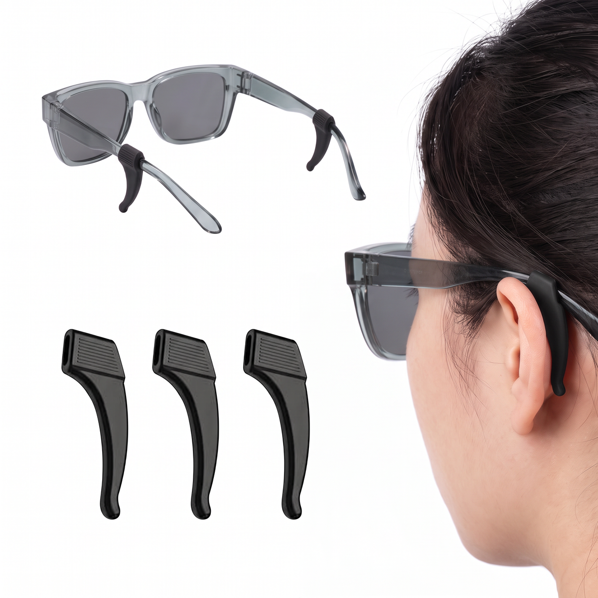 Anti-Slip Glasses Ear Hook Grip (3 pack)
